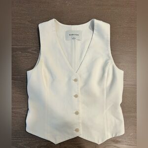 Babaton Aritzia White Vest Top